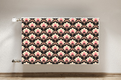 Un tapis avec un imprimé radiateur Motif floral