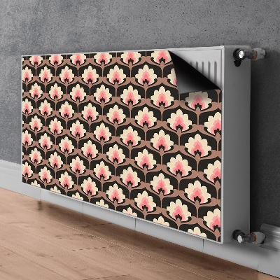 Un tapis avec un imprimé radiateur Motif floral