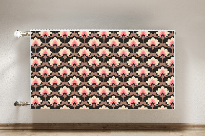 Un tapis avec un imprimé radiateur Motif floral