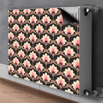 Un tapis avec un imprimé radiateur Motif floral