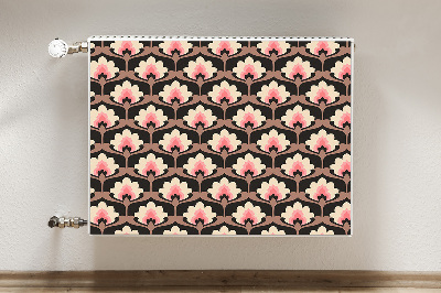 Un tapis avec un imprimé radiateur Motif floral