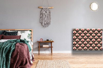 Un tapis avec un imprimé radiateur Motif floral