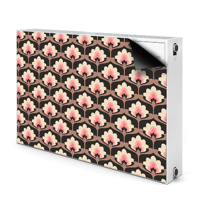 Un tapis avec un imprimé radiateur Motif floral