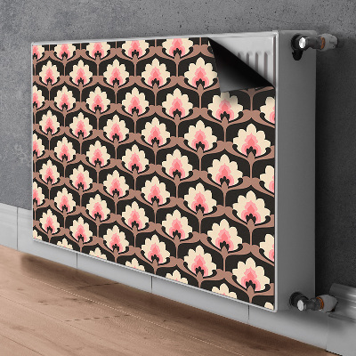 Un tapis avec un imprimé radiateur Motif floral