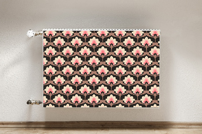 Un tapis avec un imprimé radiateur Motif floral