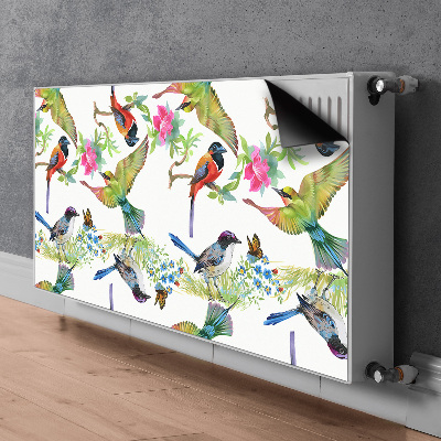 Couvercle magnétique du radiateur Oiseaux colorés