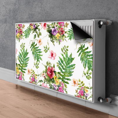 Aimant décoratif pour radiateur Feuilles et fleurs