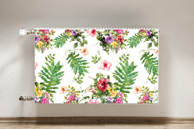 Aimant décoratif pour radiateur Feuilles et fleurs