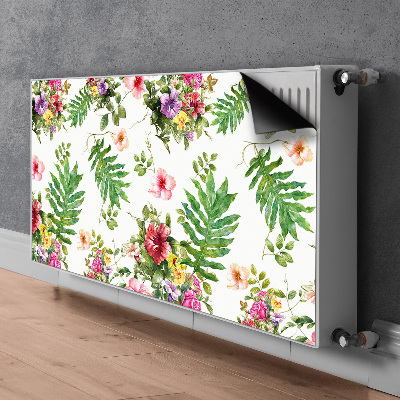 Aimant décoratif pour radiateur Feuilles et fleurs