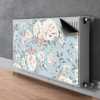 Un tapis avec un imprimé radiateur Fleurs style vintage