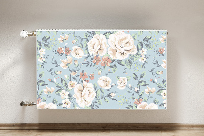 Un tapis avec un imprimé radiateur Fleurs style vintage