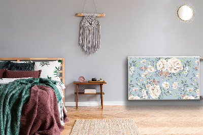 Un tapis avec un imprimé radiateur Fleurs style vintage