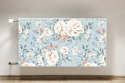 Un tapis avec un imprimé radiateur Fleurs style vintage