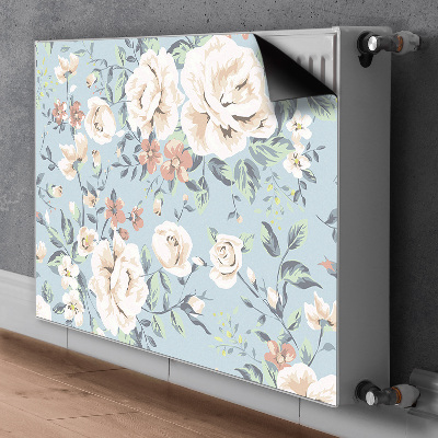 Un tapis avec un imprimé radiateur Fleurs style vintage