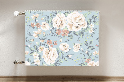 Un tapis avec un imprimé radiateur Fleurs style vintage