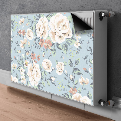 Un tapis avec un imprimé radiateur Fleurs style vintage