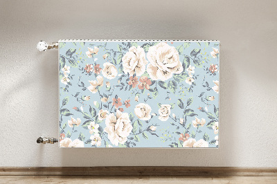 Un tapis avec un imprimé radiateur Fleurs style vintage