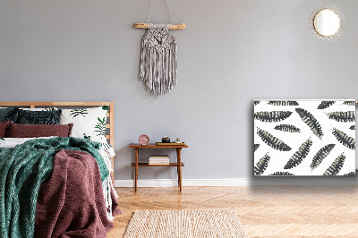 Cache radiateur déco Plumes de style boho