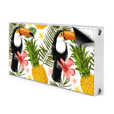 Cache radiateur déco Toucan et ananas