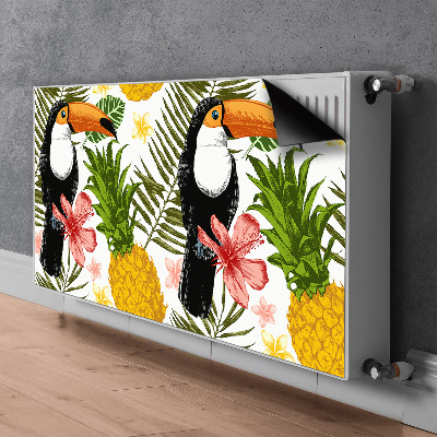 Cache radiateur déco Toucan et ananas