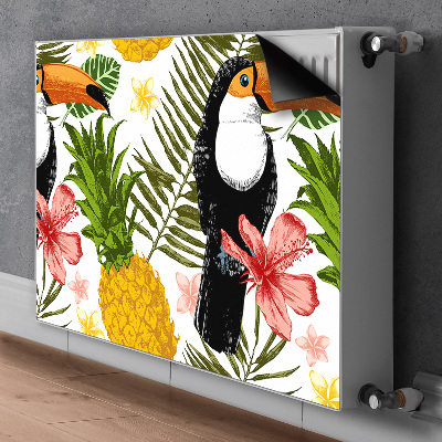 Cache radiateur déco Toucan et ananas