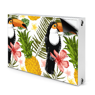 Cache radiateur déco Toucan et ananas