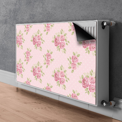 Cache radiateur déco Bouquet rose