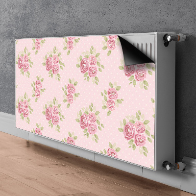 Cache radiateur déco Bouquet rose