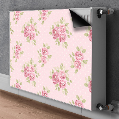 Cache radiateur déco Bouquet rose