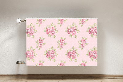 Cache radiateur déco Bouquet rose