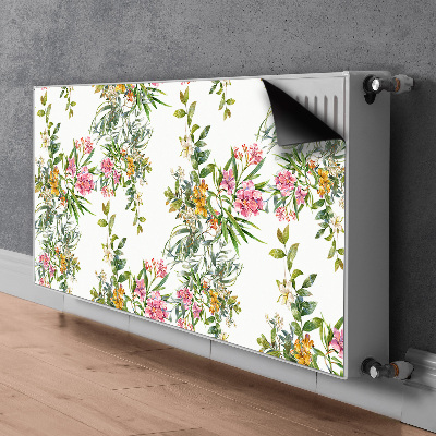 Un tapis avec un imprimé radiateur Les arbres en fleurs