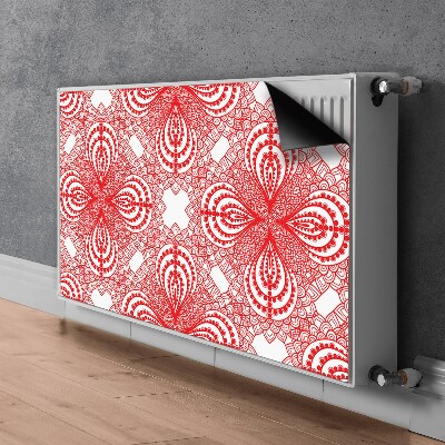 Tapis magnétique pour radiateur Dentelle rouge