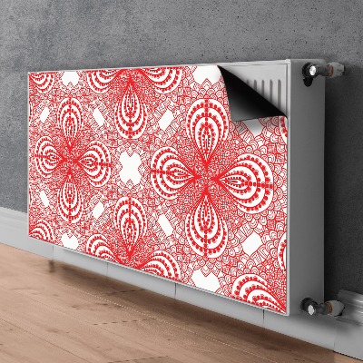 Tapis magnétique pour radiateur Dentelle rouge