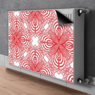 Tapis magnétique pour radiateur Dentelle rouge