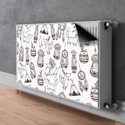 Un tapis avec un imprimé radiateur Dessin animé