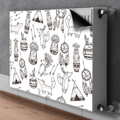 Un tapis avec un imprimé radiateur Dessin animé