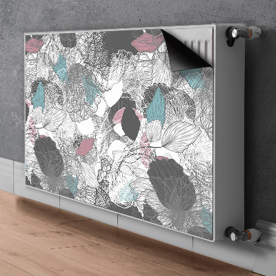 Un tapis avec un imprimé radiateur Motif floral