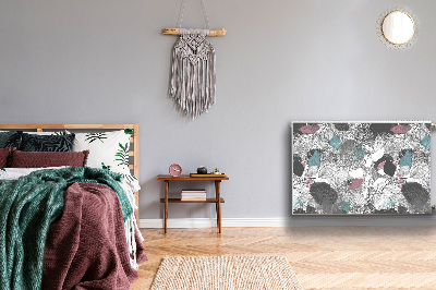 Un tapis avec un imprimé radiateur Motif floral