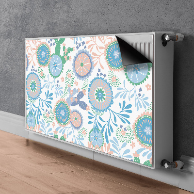 Un tapis avec un imprimé radiateur Fleurs vintage