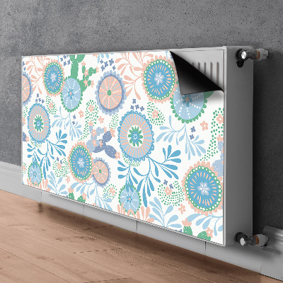 Un tapis avec un imprimé radiateur Fleurs vintage