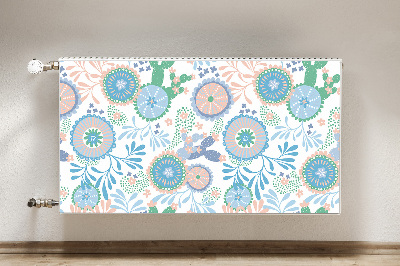 Un tapis avec un imprimé radiateur Fleurs vintage