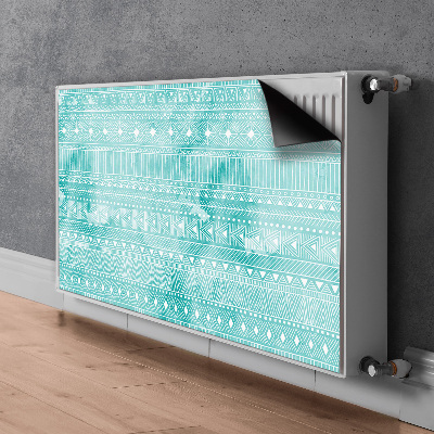 Aimant cache radiateur Turquoise géométrique