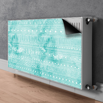 Aimant cache radiateur Turquoise géométrique