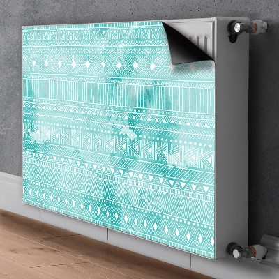 Aimant cache radiateur Turquoise géométrique