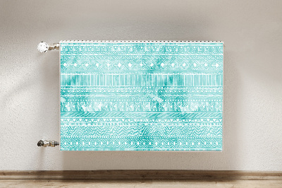 Aimant cache radiateur Turquoise géométrique