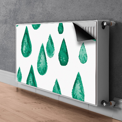 Un tapis avec un imprimé radiateur Gouttes de pluie