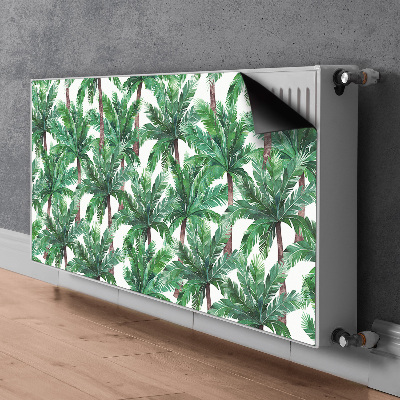 Cache radiateur déco Palmiers tropicaux