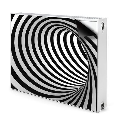 Tapis magnétique pour radiateur Vortex noir et blanc