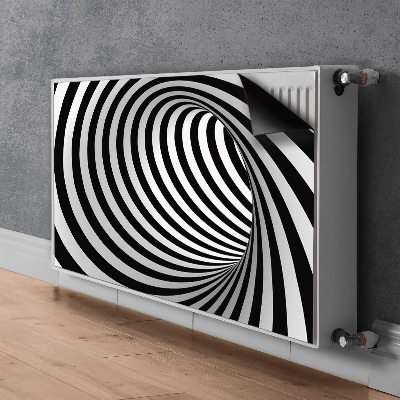 Tapis magnétique pour radiateur Vortex noir et blanc