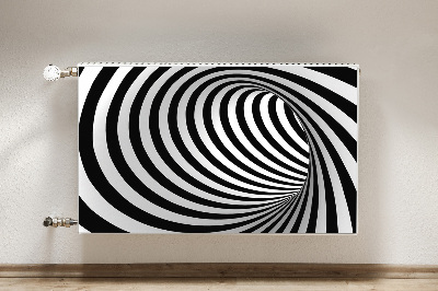 Tapis magnétique pour radiateur Vortex noir et blanc